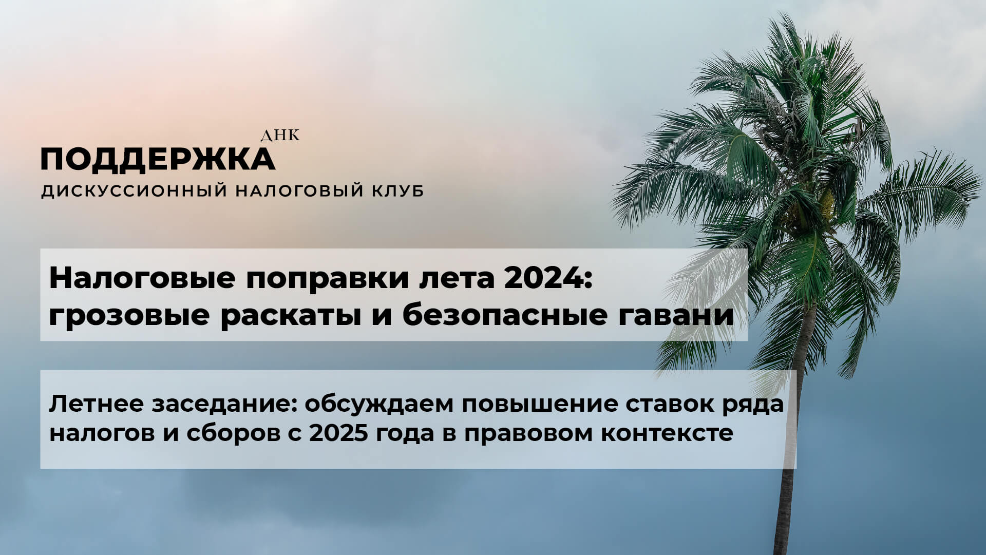 Налоговые поправки лета 2024: грозовые раскаты и безопасные гавани